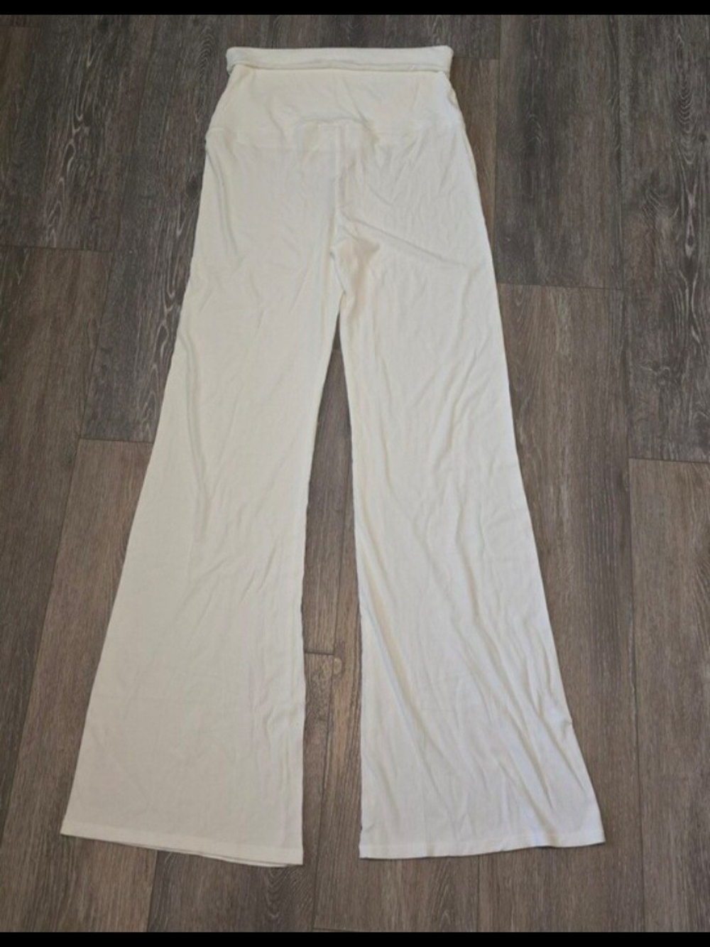 SKIMS Wide-Leg Knit Pants in Soft Cream